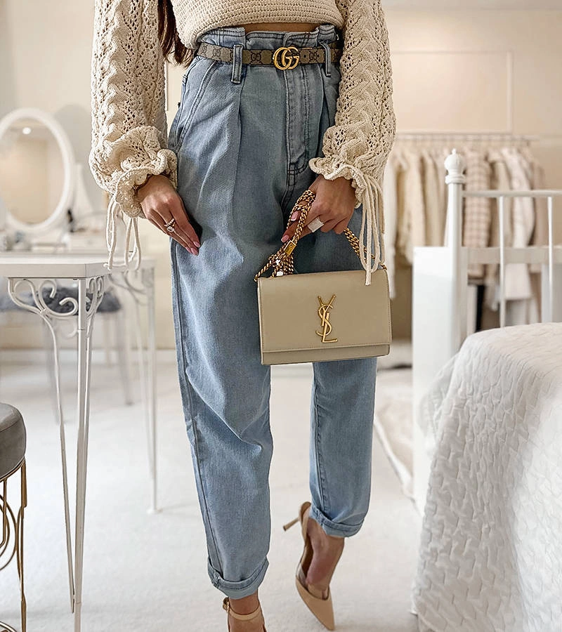 Kék mom fit farmer Onfroi