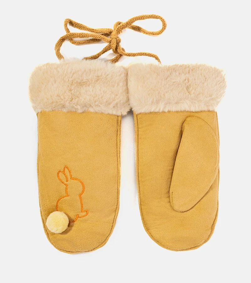 Sárga nyuszis kesztyűk