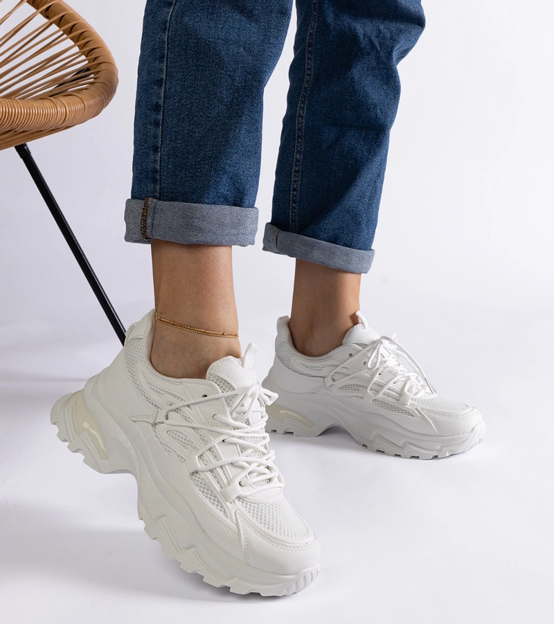 Roxana vastag talpú fehér sportcipő