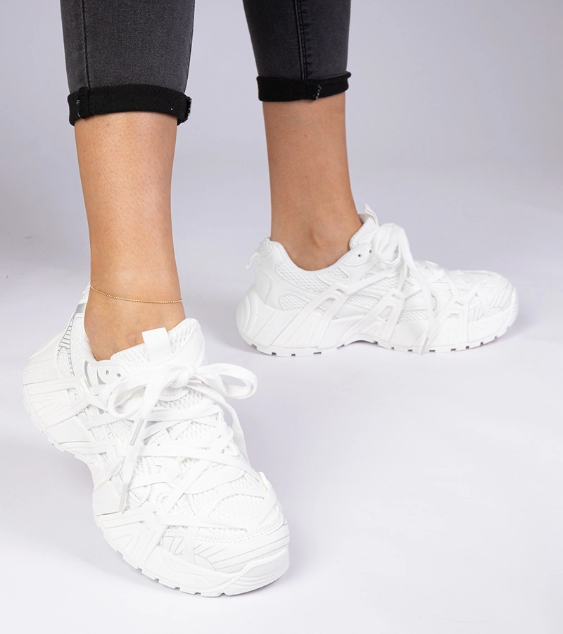 Telda vastag talpú fehér tornacipő