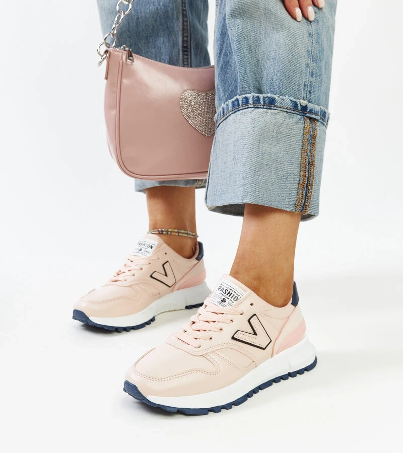 Olonio vastag talpú rózsaszín tornacipő