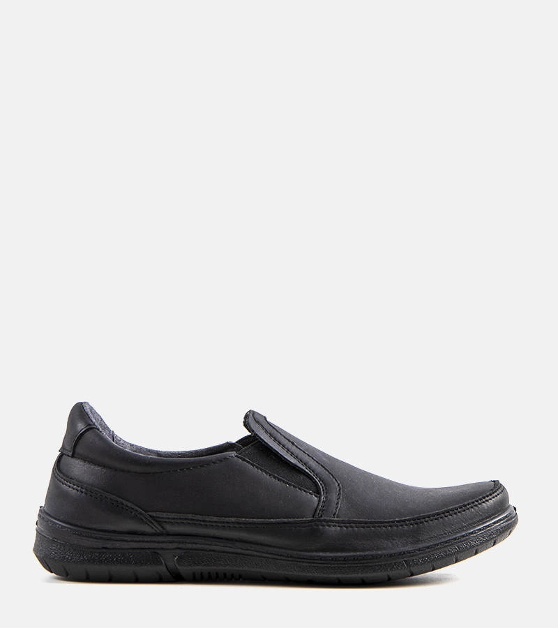 Fekete férfi slip-on cipők Lazar