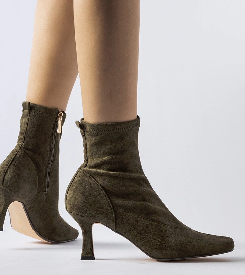 Zöld alacsony sarkú Lucerne bokacsizma