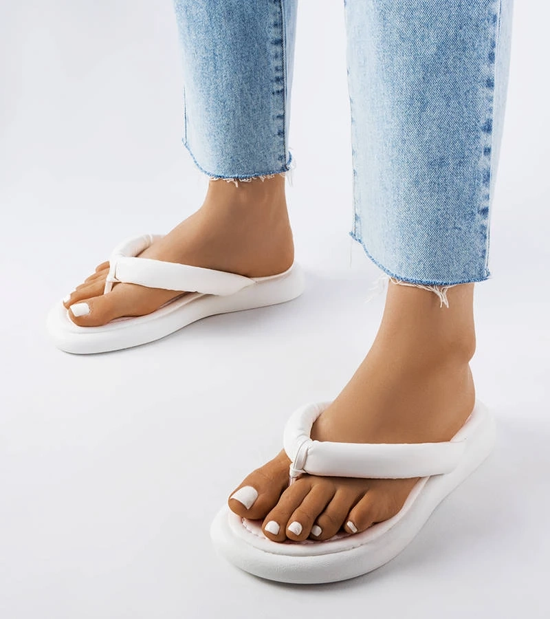 Fehér masszív papucs Smithfield