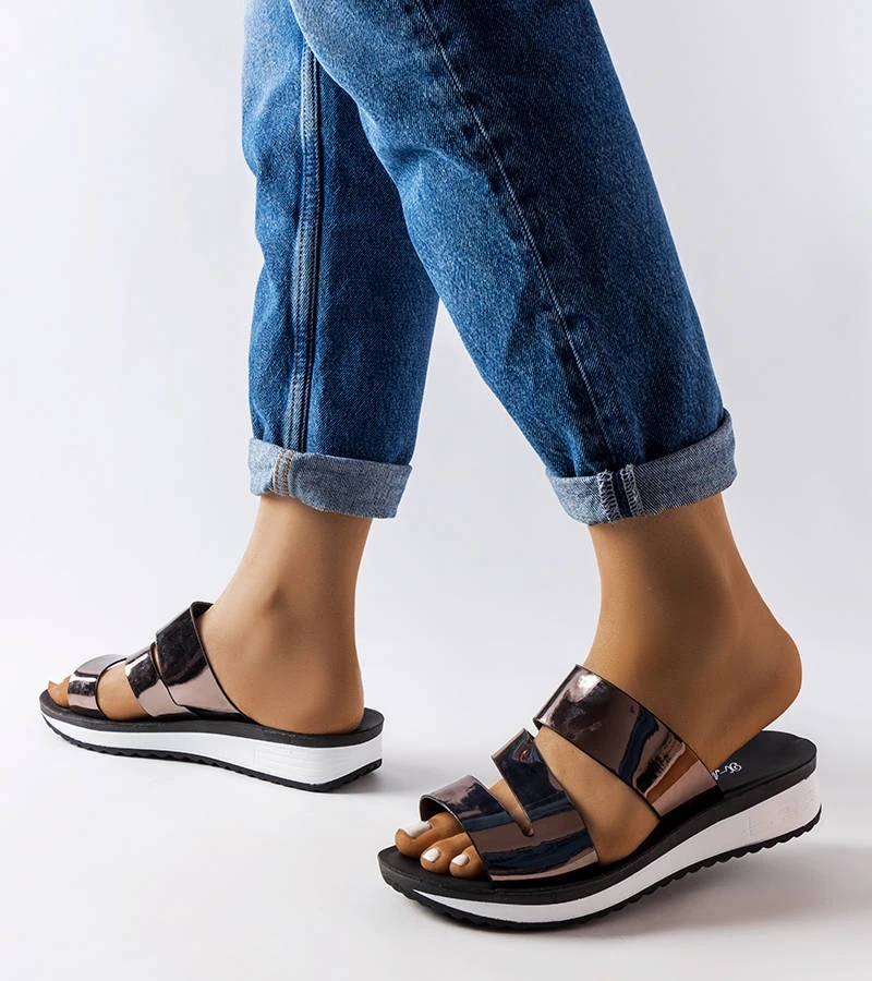 Ezüstözött Tilde papucsok