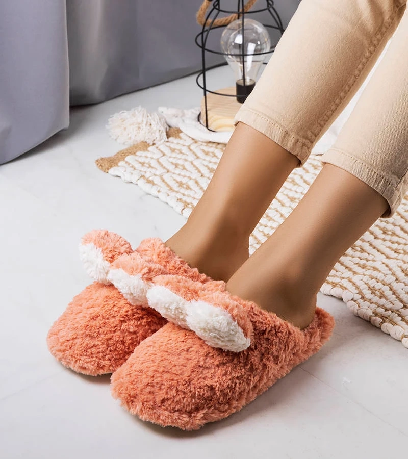 Sötétrózsaszín puha papucs Rabbit