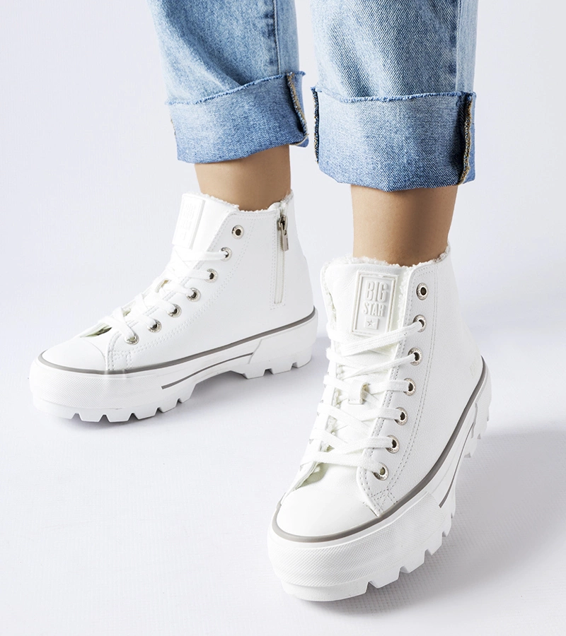 Fehér bokacsizma Big Star MM274037 WHITE