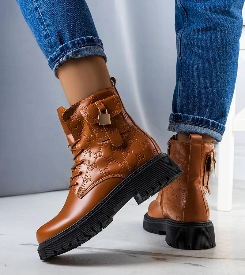 Barna bélelt trapper csizma Coal