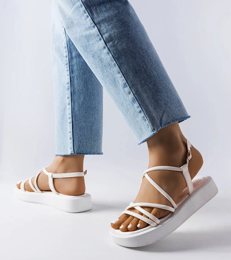 Fehér platformos szandál Brunelle