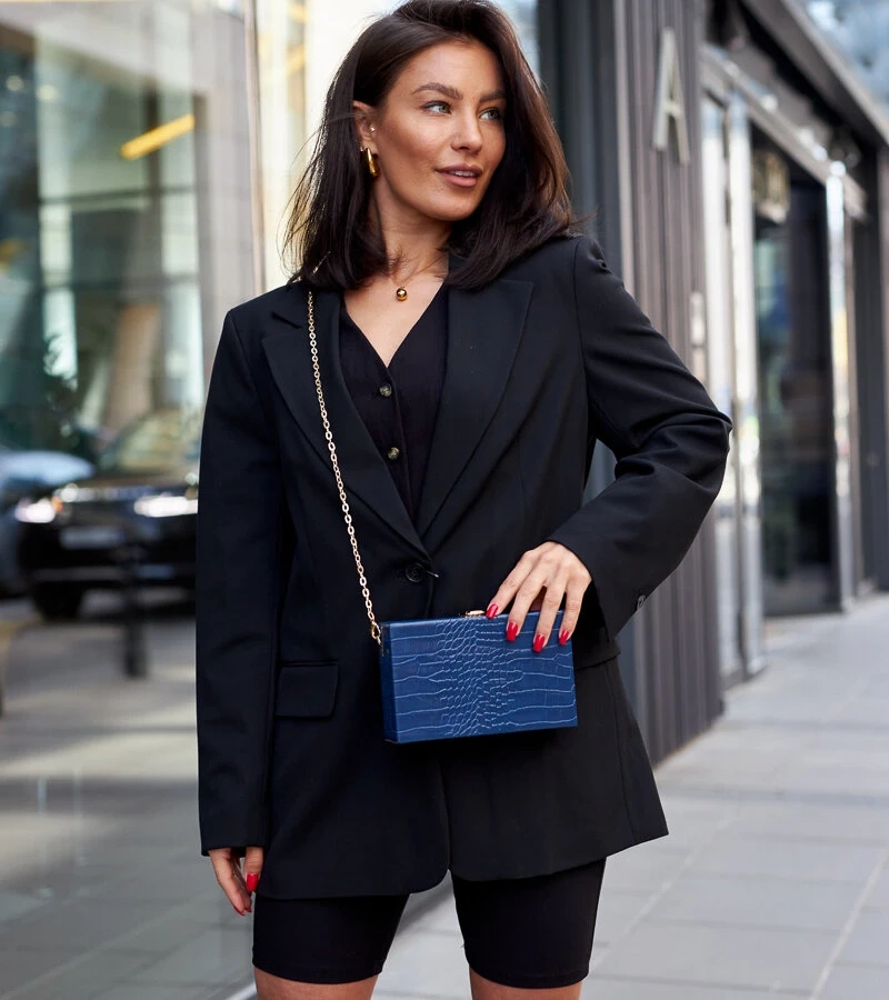 Dratche márkájú láncos "aktatáskás" típusú kék táska