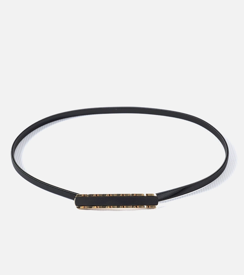 Fekete-arany rugalmas öv Morig csattal