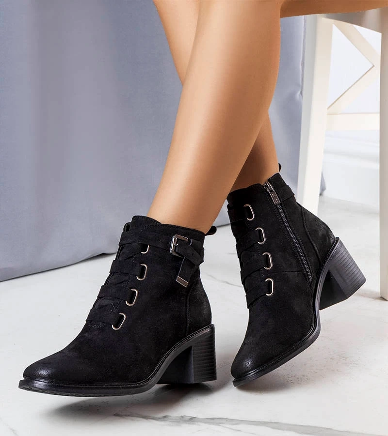 Fekete béléses Klinte bokacsizma