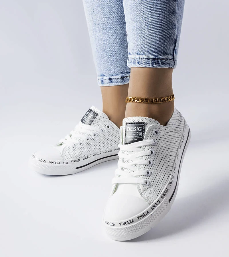 Fehér csipkés Vinceza tornacipők