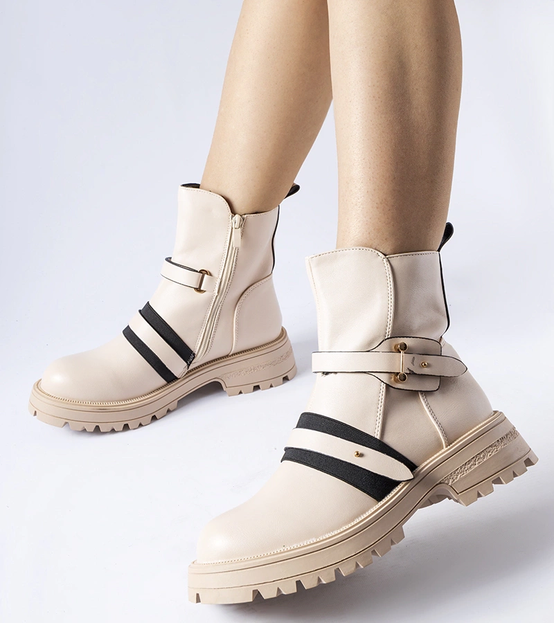 Meleg bézs bokacsizma Laderoute