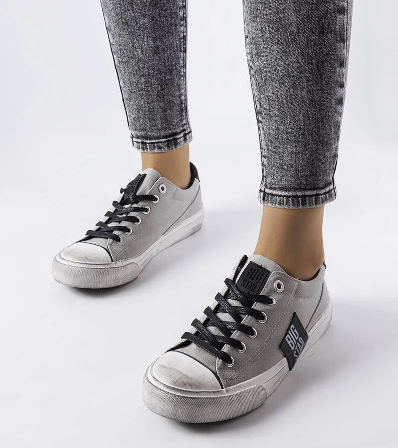 Szürke kopottas cipők Big Star JJ274353