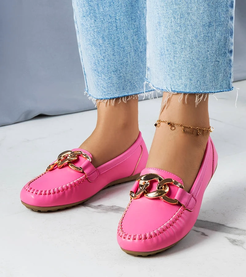 Rózsaszín mokaszin láncos Norma