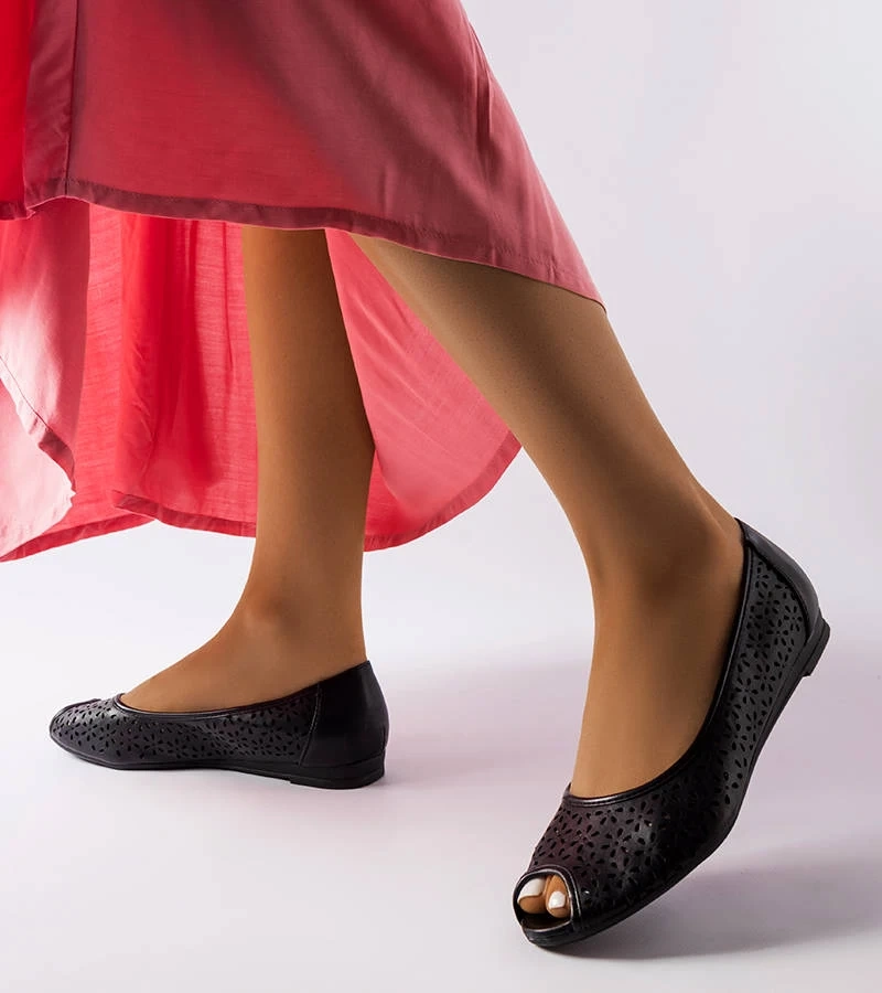 Fekete csipkés Lafond balerinák