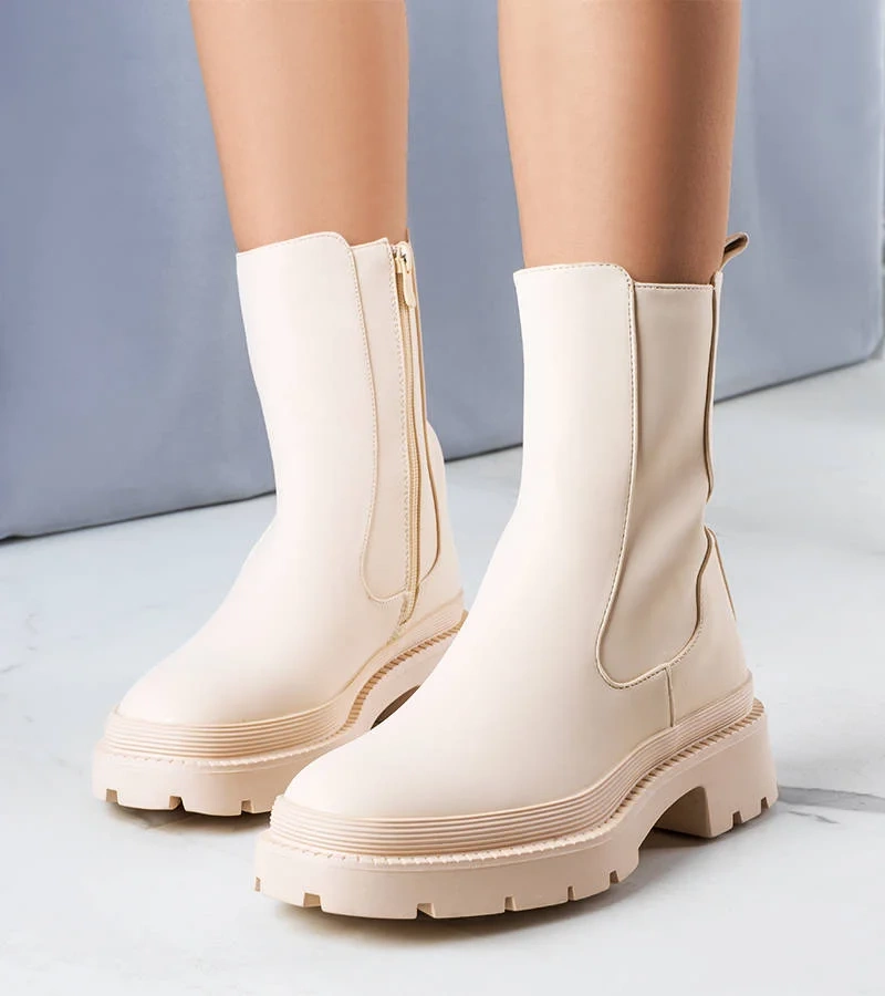 Barna matt bokacsizma Coletta