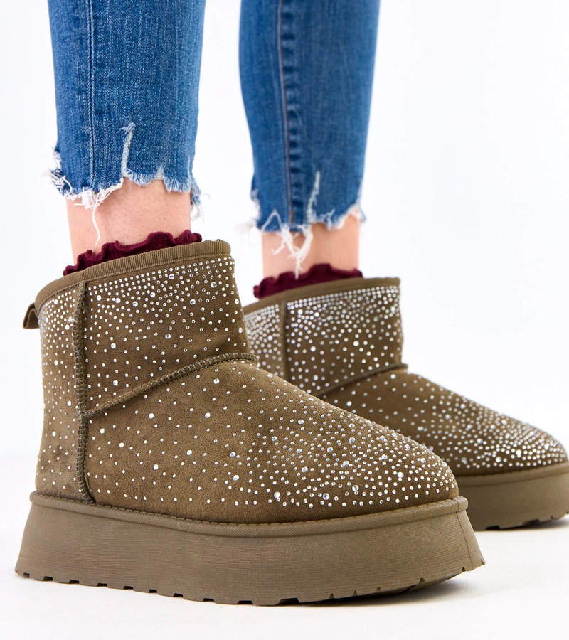 Zöld platformos hótaposók cirkóniával Ruzena