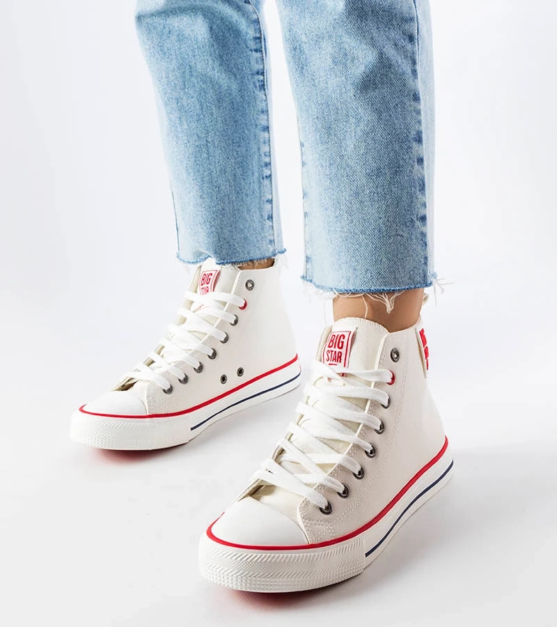 Fehér bokacsizma Big Star JJ274132