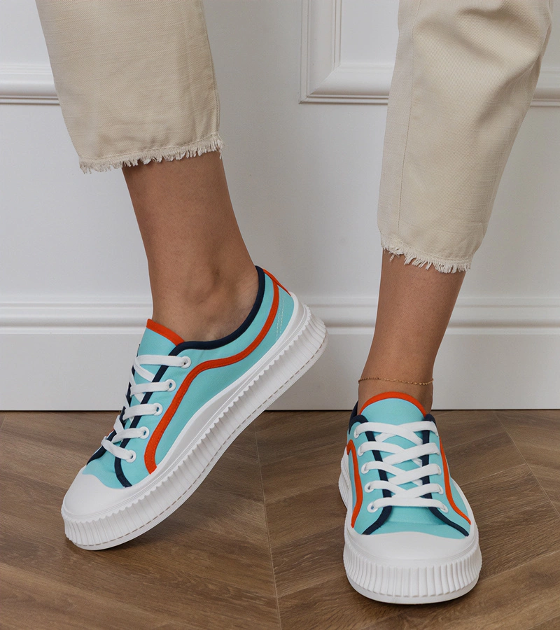 Kék női platform tornacipő Salis