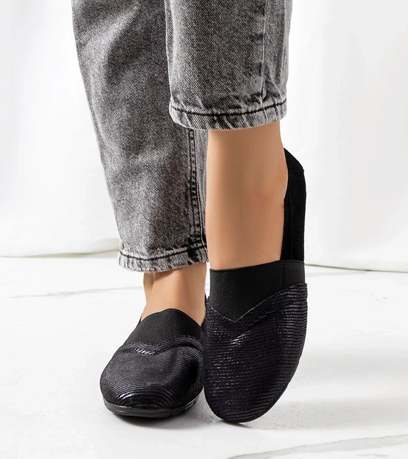 Fekete bőr teniszcipők Boirs