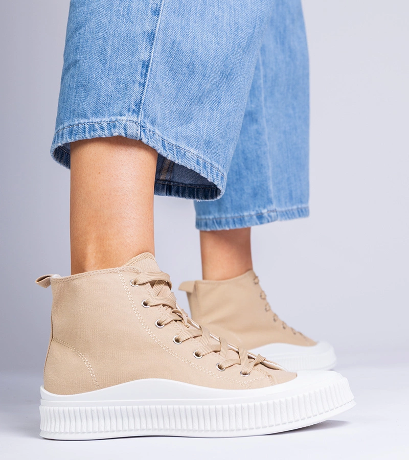 Sötét bézs platformos tornacipő Guerrino