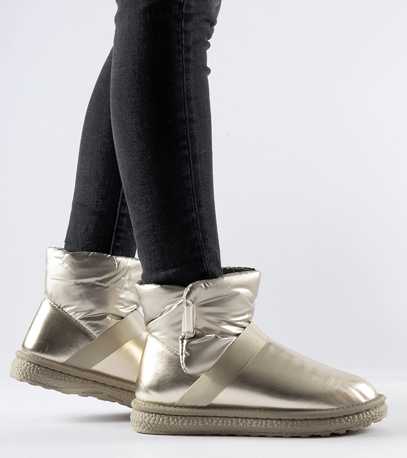 Arany csillogó rövid hócsizma Delaune