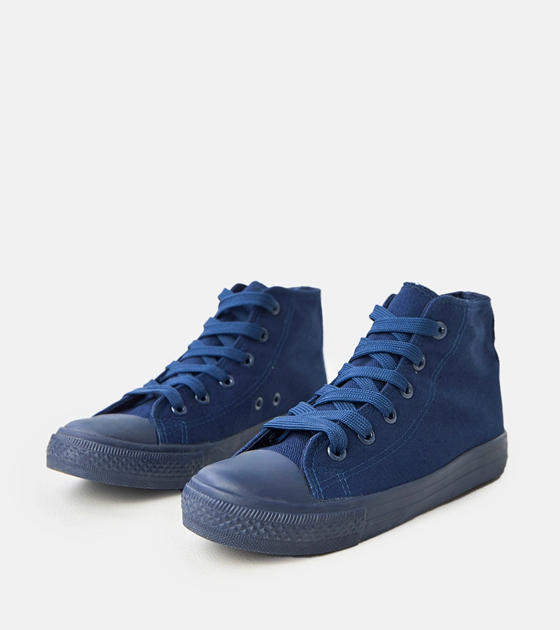 Sötétkék gyerek magasszárú tornacipő Jutta