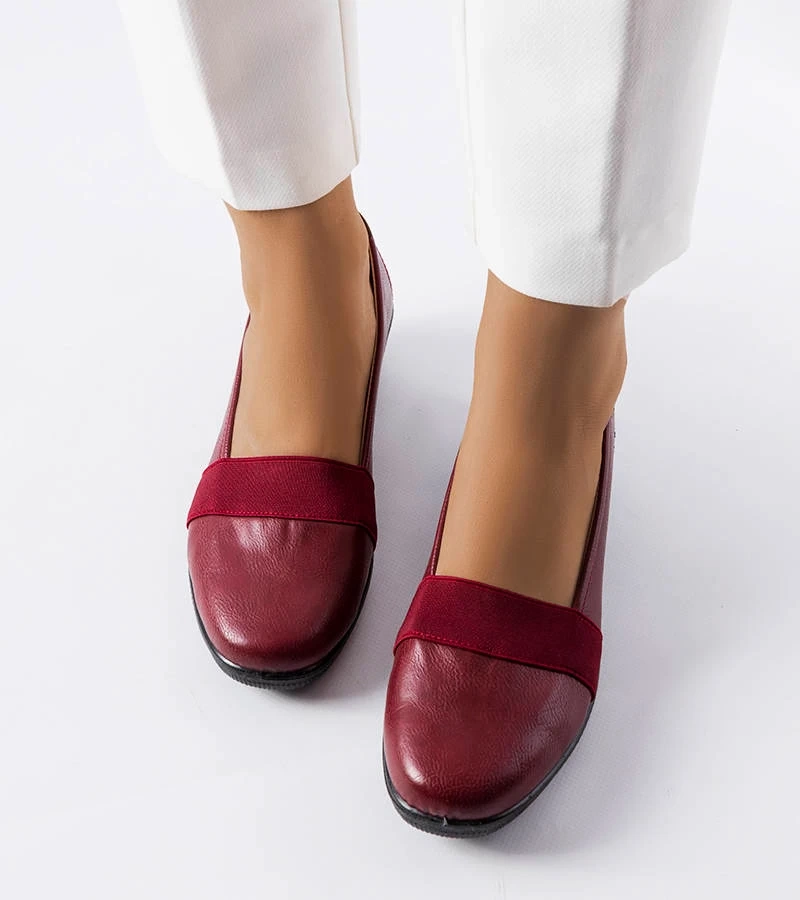 Burgundi cipők platformtal Bisson