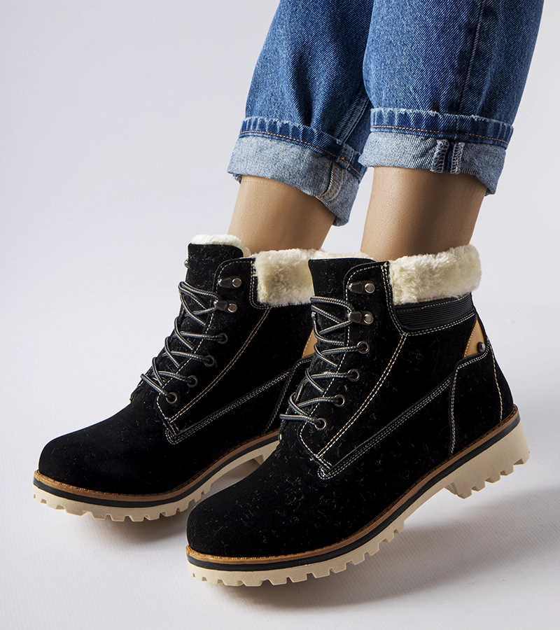 Fekete bélelt Montalbino túrabakancsok