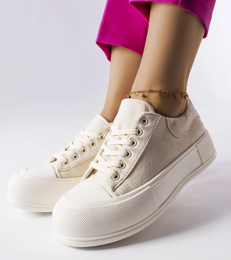 Agathe bézs platformos tornacipők