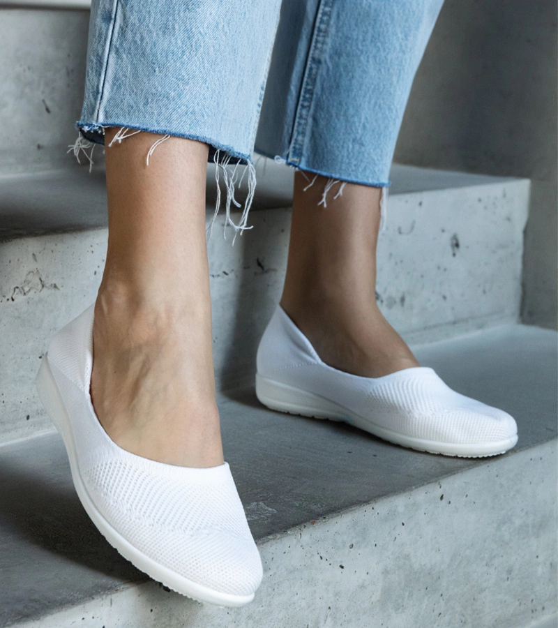 Fekete anyagból készült Provencher balerina cipők