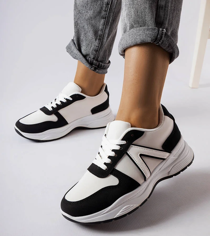 Fekete-fehér sportcipők Tornano