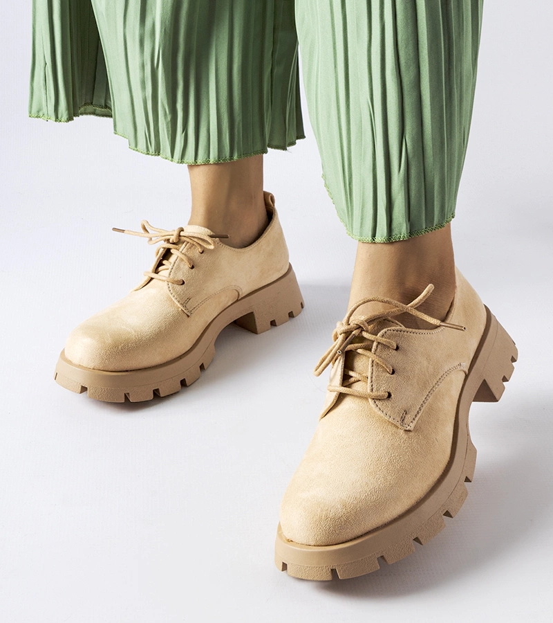 Coleman vastag talpú bézs cipők