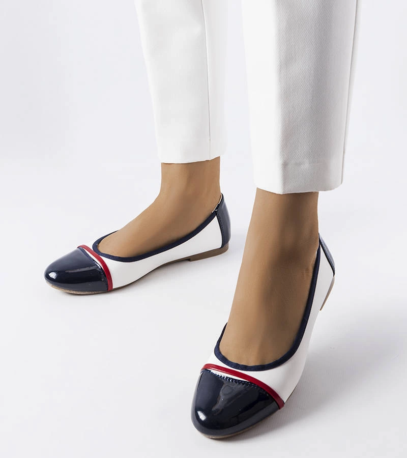 Fehér-gránát színű Salmons balerina