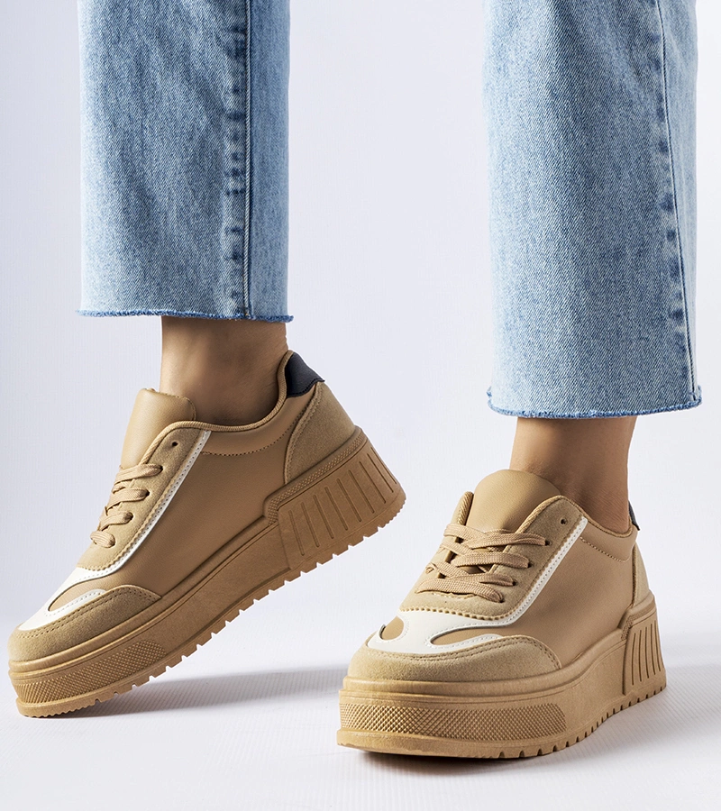 Selyuci vastag talpú bézs szörfcipők