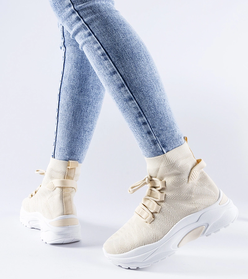 Bezsínű Vigatto magas szárú edzőcipők