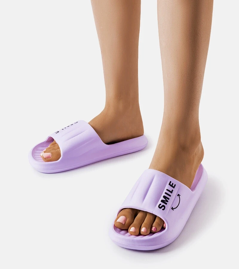 Lila habos Smile papucs