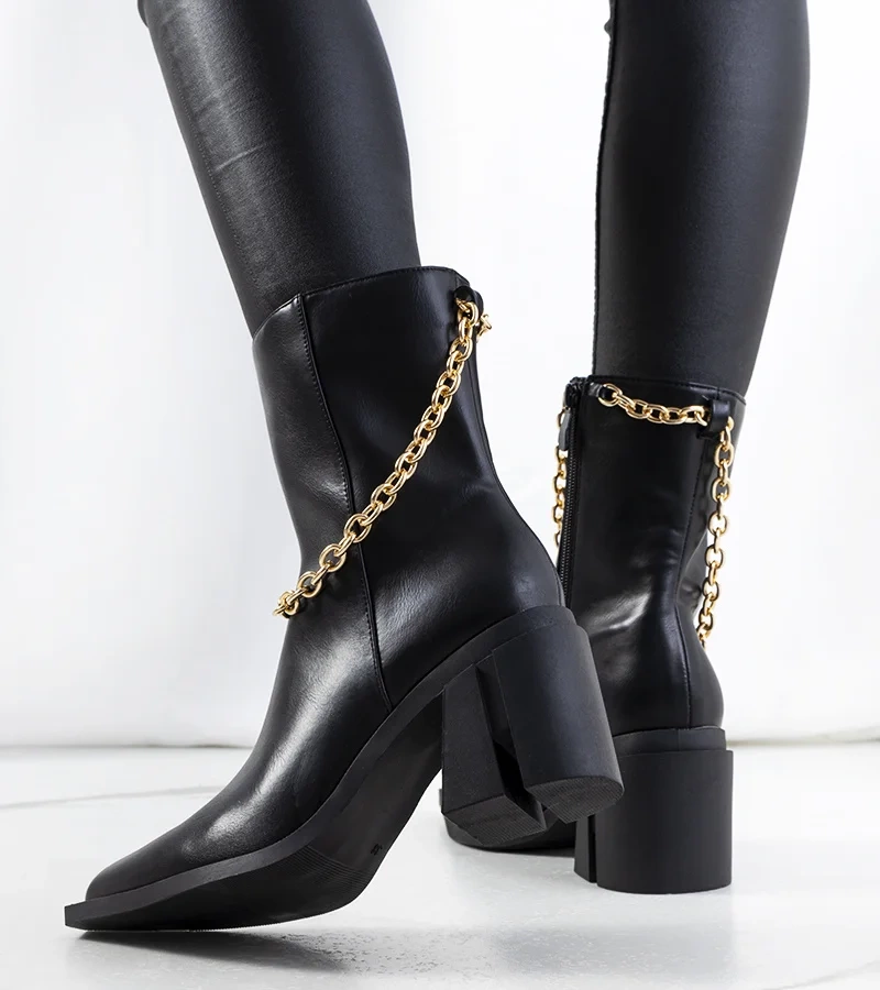 Fekete cowboy csizma Massa