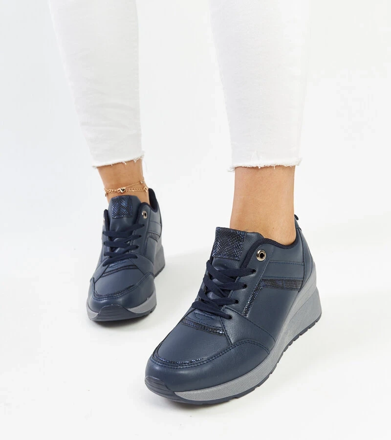 Cristel tengerkék platformos tornacipő