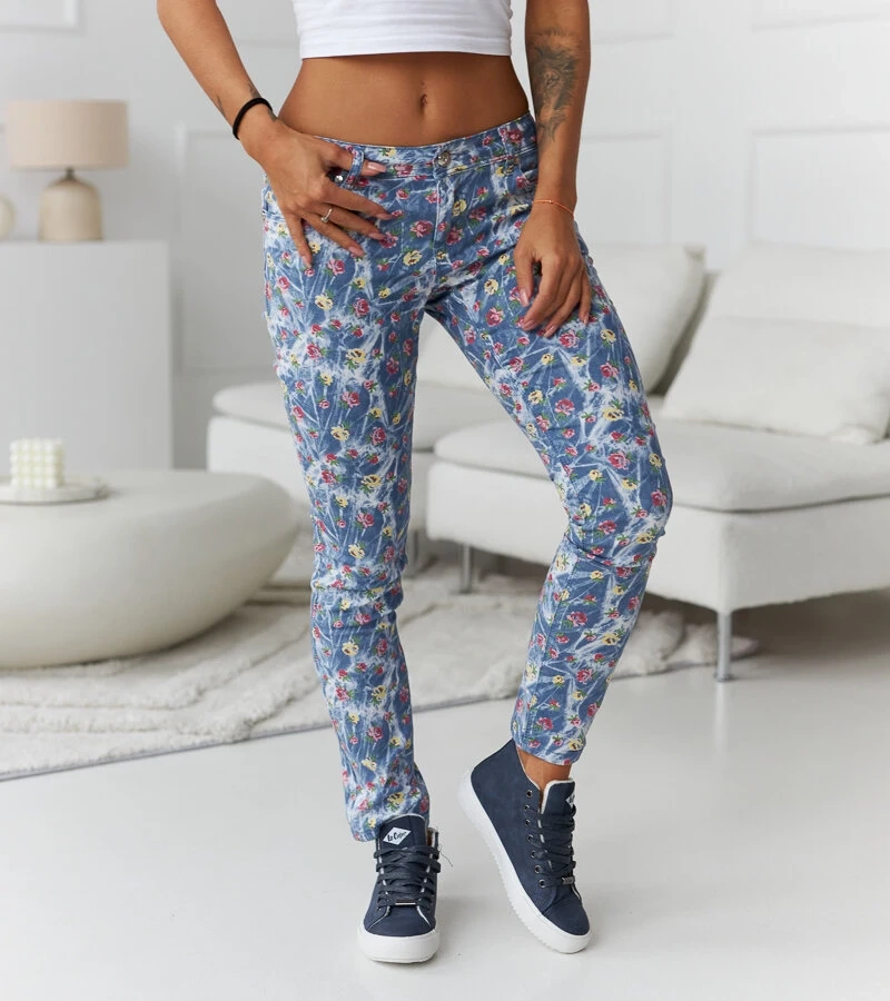 Kék mintás Lévesque 944-5 BLUE nadrág