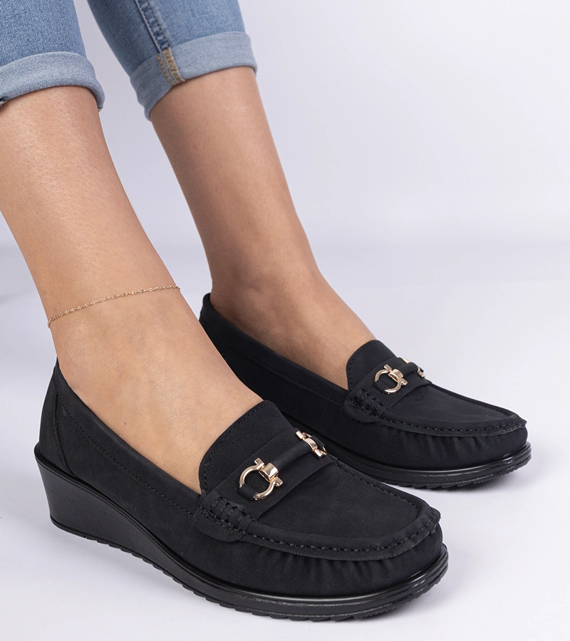 Sambada matt fekete női ékcipő