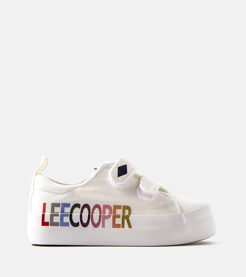 Fehér tépőzáras gyerekcipők Lee Cooper