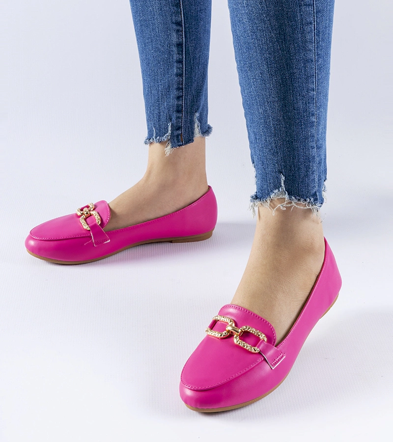 Rózsaszín Sovera mokaszin csatos