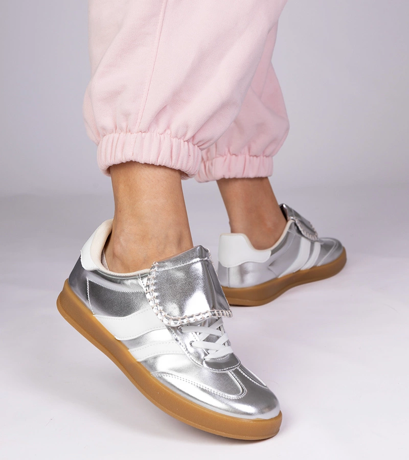 Ezüst női sportos Lukka tornacipők