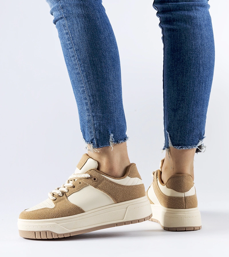 Bezsínű Crim platformos tornacipők