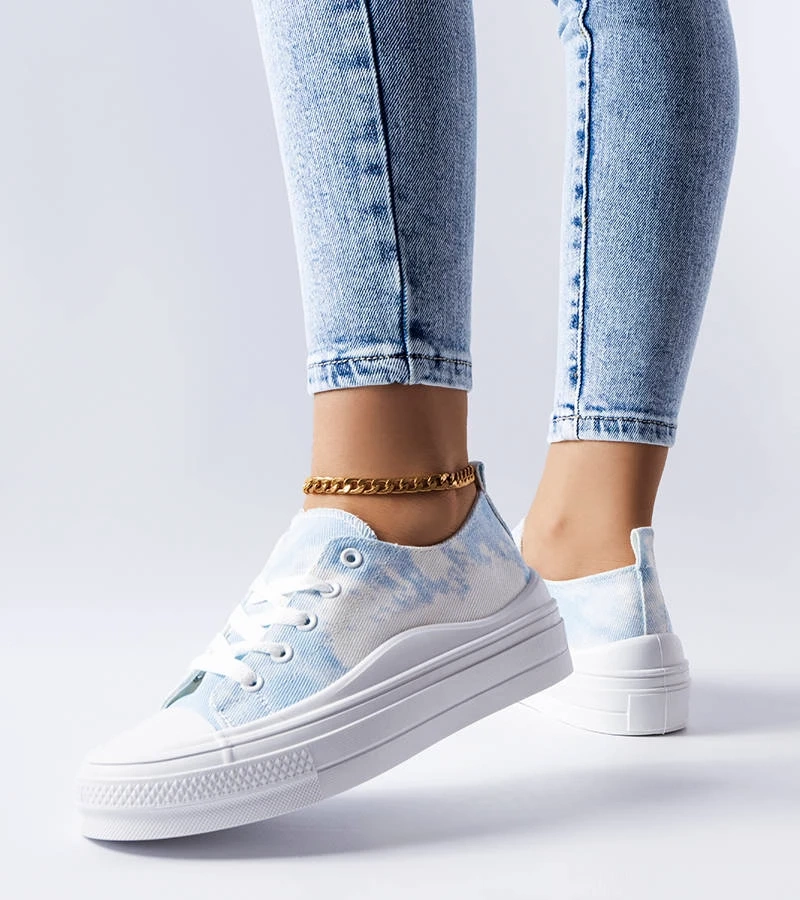 Fehér-kék Blais tornacipők