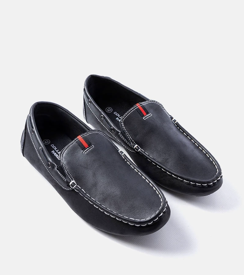 Fekete férfi mokaszin Michaud