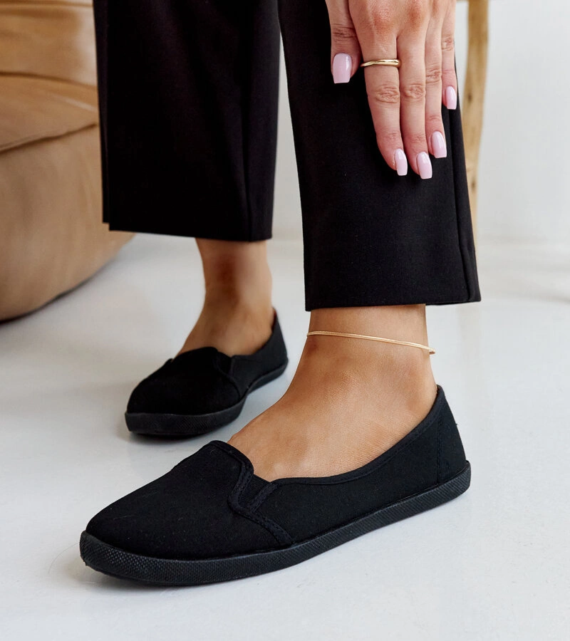 Wordana fekete slip-on teniszcipők